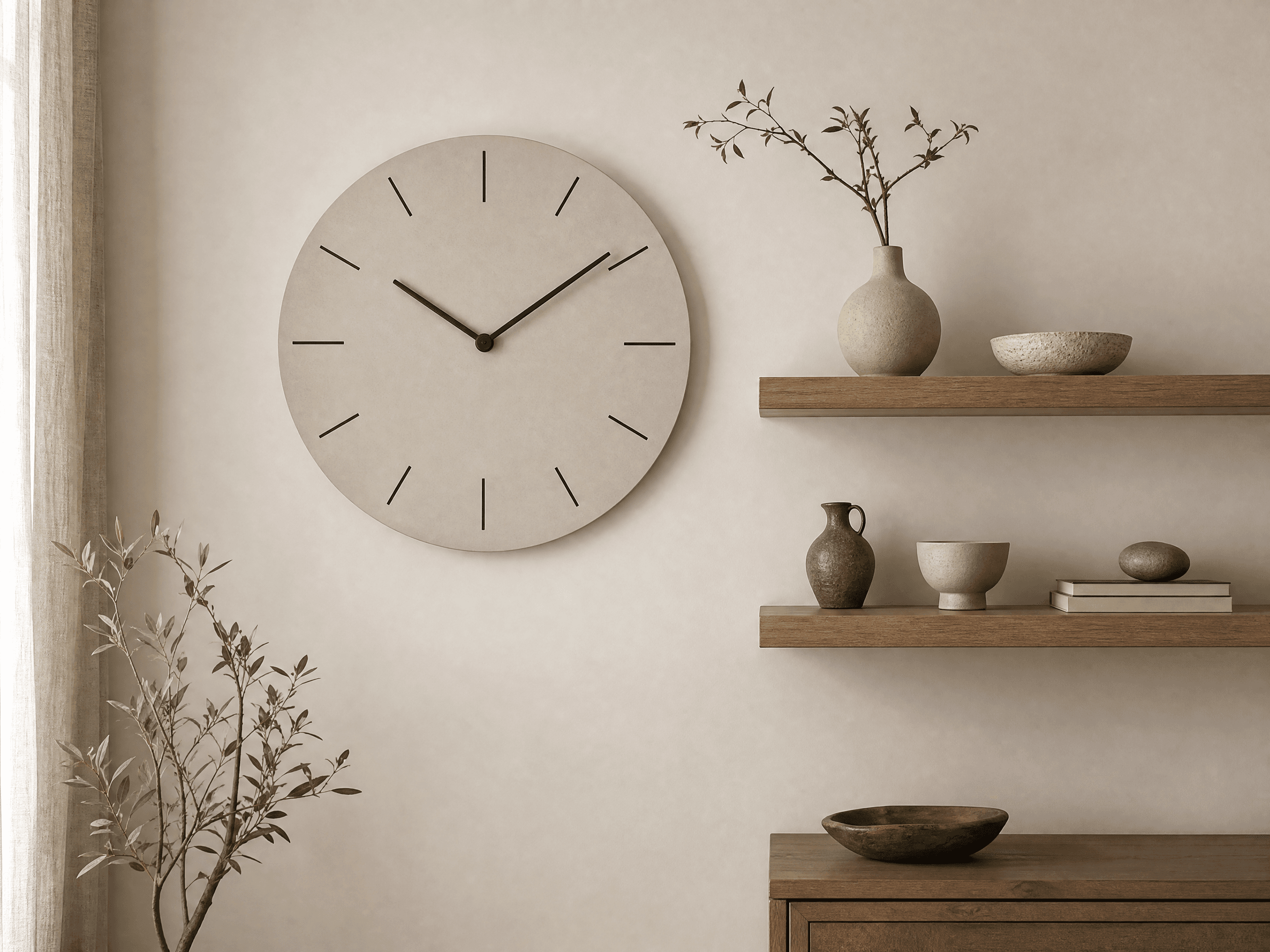 Wall Clock & Shelf Combo